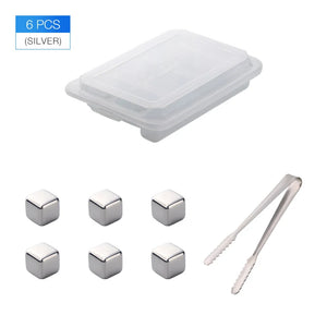 Bar Accessories Cooling Stones Stainless Steel 304 Whiskey Ice Cube for Cola Wine Drinks