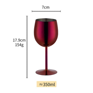 Popular Cup Metal Wine Mugs Stopper Drinking Custom Goblet 304 Stainless Steel Red Wine Glasses