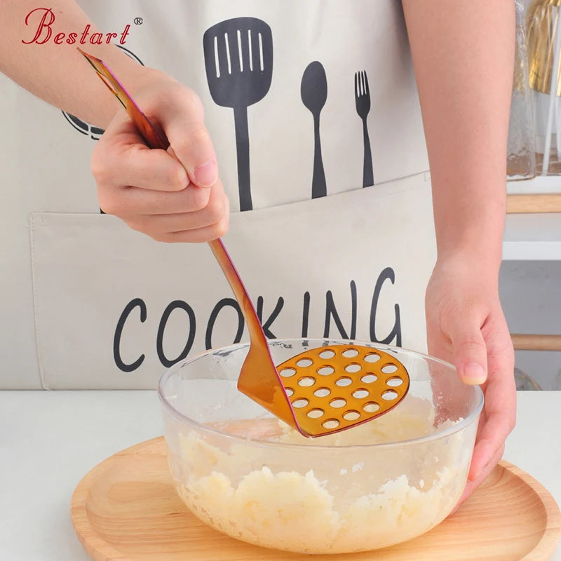 Kitchen Gadgets Large Mini Manual Stainless Steel Meatball Spoon Potato Masher Potato Press