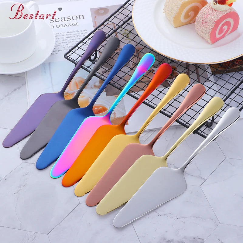 Customizable Stainless Steel Pizza Cheese Birthday Gold Cake Knife Rose Gold Cake Server Triangle Shovel