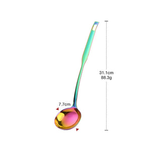 Metal Soup Ladle, 18/8 Stainless Steel Ladle Spoon And Strainer Scoop Set With Holes, Cooking Utensil For Kitchen