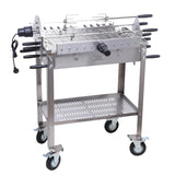 Portable Camping Cypriot Grill Top Rotisserie Barbecue Grill Outdoor Stainless Steel Double Barbecue Grills