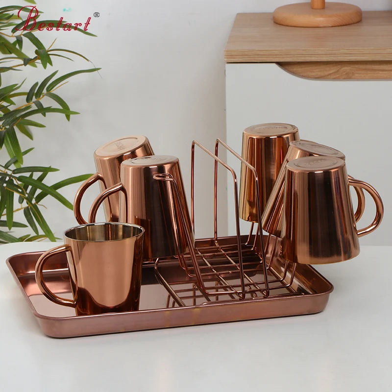 ODM/OEM Top Sale Luxury Double Wall Stainless Steel Colorful Coffee Cups Sets