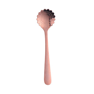 Buyer Star wholesale bulk Mirror throwing flower long spoon gold set stainless flatware coffee spoon