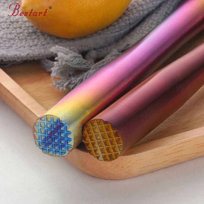Food Grade Stainless Steel Bar Tool Fruit Muddler Crushed Pressing Stick Ice Smashing Lemon Hammer