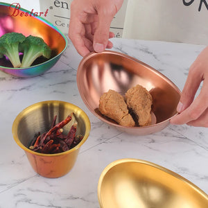 Restaurant Snack Fruit Food Metal Gold Bowl 304 Stainless Steel Mixing Bowls Salad Serving Bowls