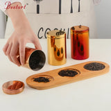 Custom Metal Sealed Cans Mini Can Tea Leaf Caddy Cylinder Tea Canisters Coffee Tin Box