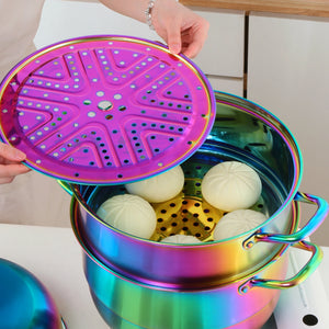 Wholesale Cheap Customization Kitchen Cooking Stainless Steel Steamer Pots and Pans Cookware Set