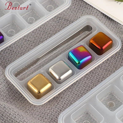Bar Accessories Cooling Stones Stainless Steel 304 Whiskey Ice Cube for Cola Wine Drinks