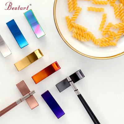 Custom Logo Restaurant Gold Chopstick Stand Metal Chopstick Holder Stainless Steel Chopstick Rest