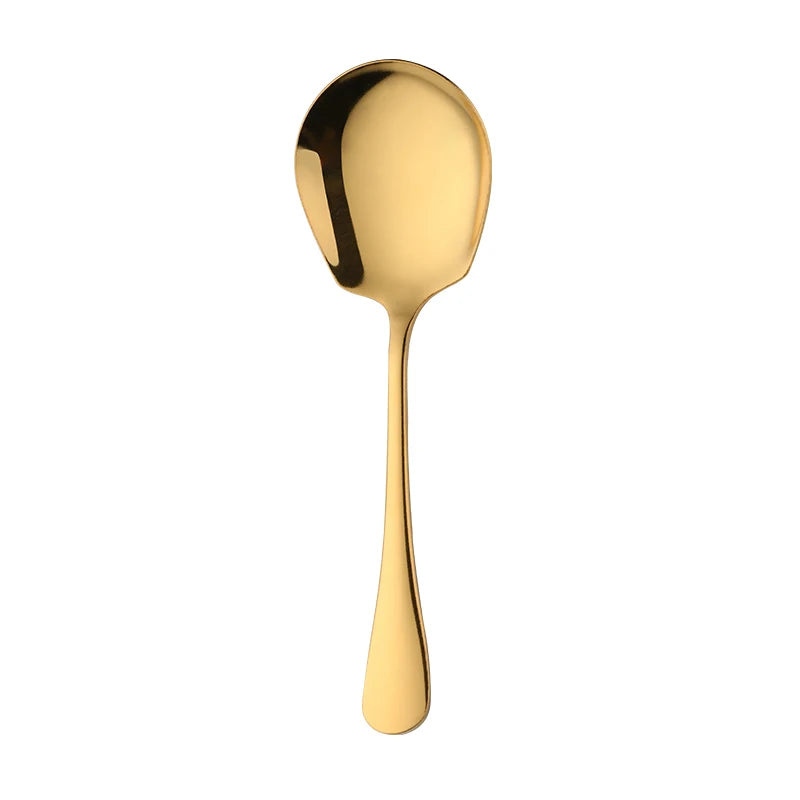 High Quality Colorful Slotted Service Spoons Set Stainless Steel Large Serving Spoon For Buffet Restaurant