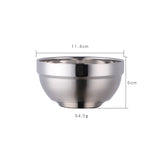 Tableware Insulated Double Walled Polished Rose Gold 304 Stainless Steel Round Rice Bowls