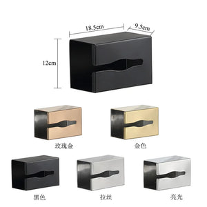 Buyer Star Wall Mounted black gold metal Stainless Steel Square Tissue Box