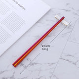 Best Selling Products Non-slip Square Shape Chinese Metal Stainless Steel Logo Custom Chopsticks