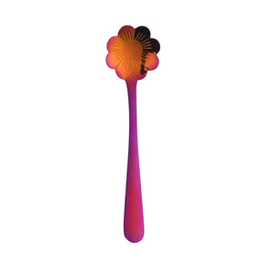 Buyer Star wholesale bulk Mirror throwing flower long spoon gold set stainless flatware coffee spoon