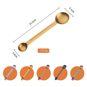 Double Head Customizable logo Multi-function Stainless Steel Ice Cream Sugar Coffee Measuring Scoop