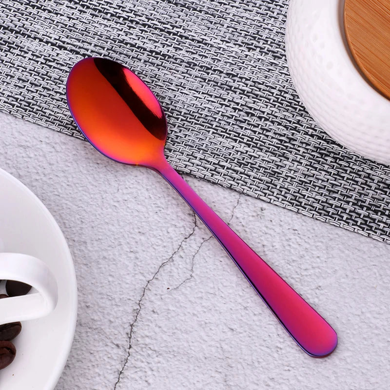 Food Grade Coffee Dessert Small Metal Stainless Steel Tea Spoon