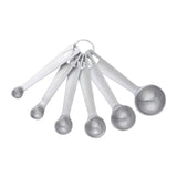 Set of 6 Mini Oval Shape Stainless Steel Measuring Spoons Set