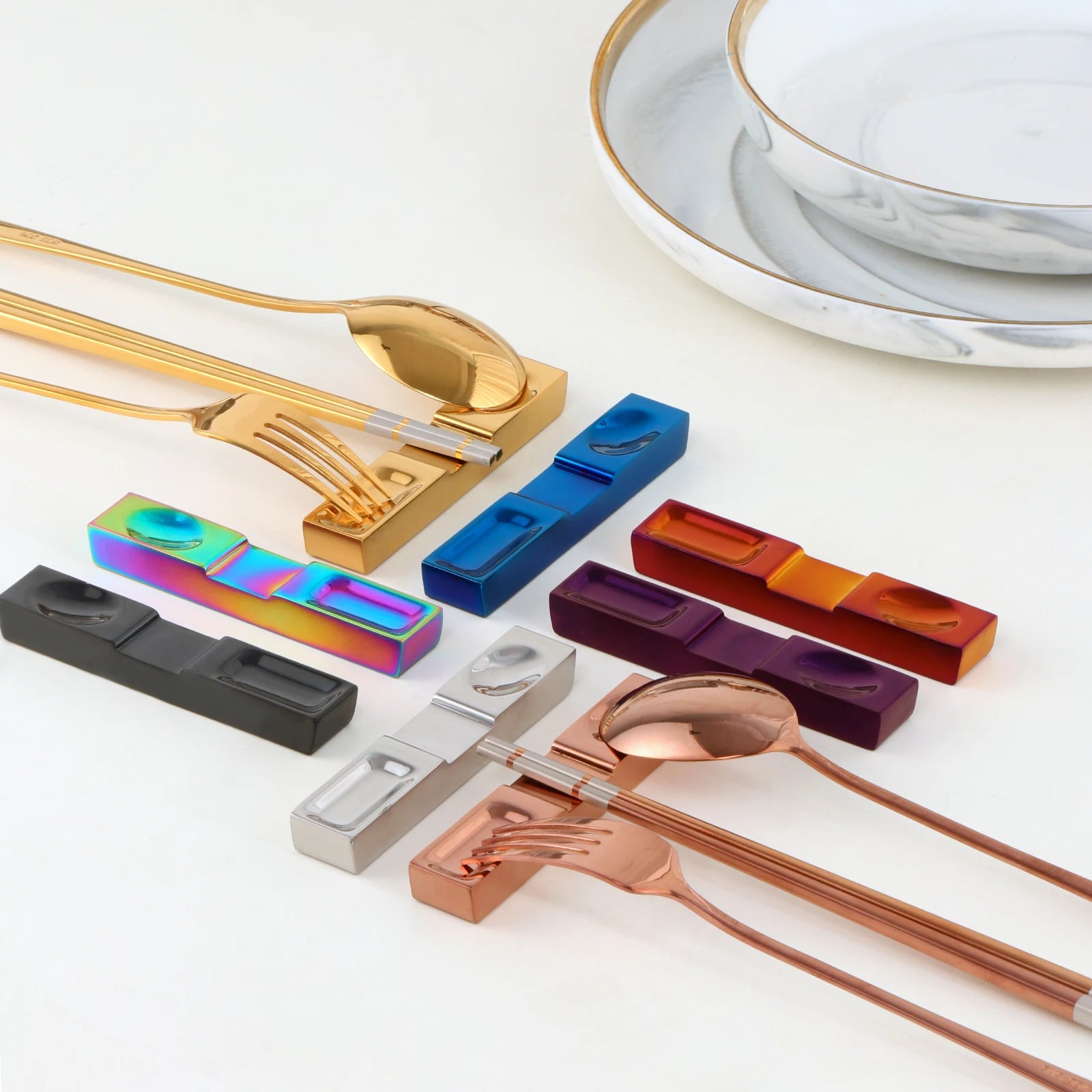 New Design Table Decoration Accessories Reusable Stainless Steel Chopsticks Rest Holder