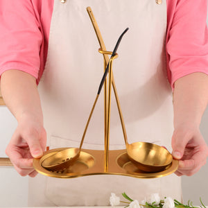 Stainless Steel Non-Magnetic Spoon Rack Soup Shell Rack Hot Pot Spoon Rack