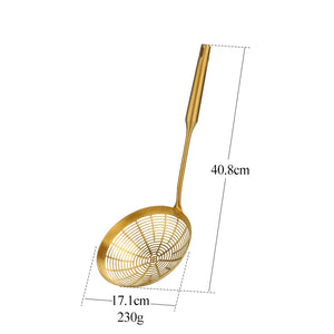 OEM/ODM Kitchen Accessories Frying Colander Stainless Steel Mesh Strainer Spoon for Cooking