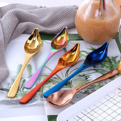 Professional Chef Stainless Steel Cake Coffee Decorative Multipurpose Stainless Steel Culinary Cooking Drawing Spoon