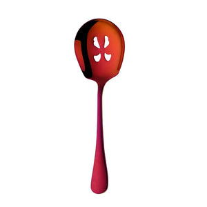 High Quality Colorful Slotted Service Spoons Set Stainless Steel Large Serving Spoon For Buffet Restaurant