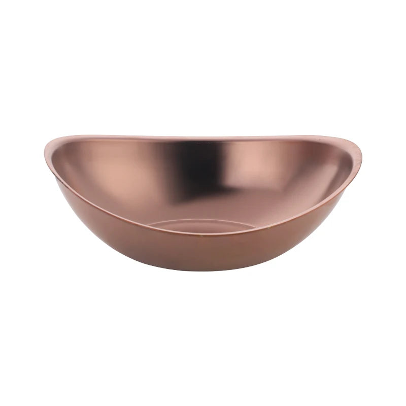 Restaurant Snack Fruit Food Metal Gold Bowl 304 Stainless Steel Mixing Bowls Salad Serving Bowls