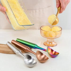 Professional Digger Spade Ball Maker Non-Slip Grip Stainless Steel Ice Cream Scoop Spoon