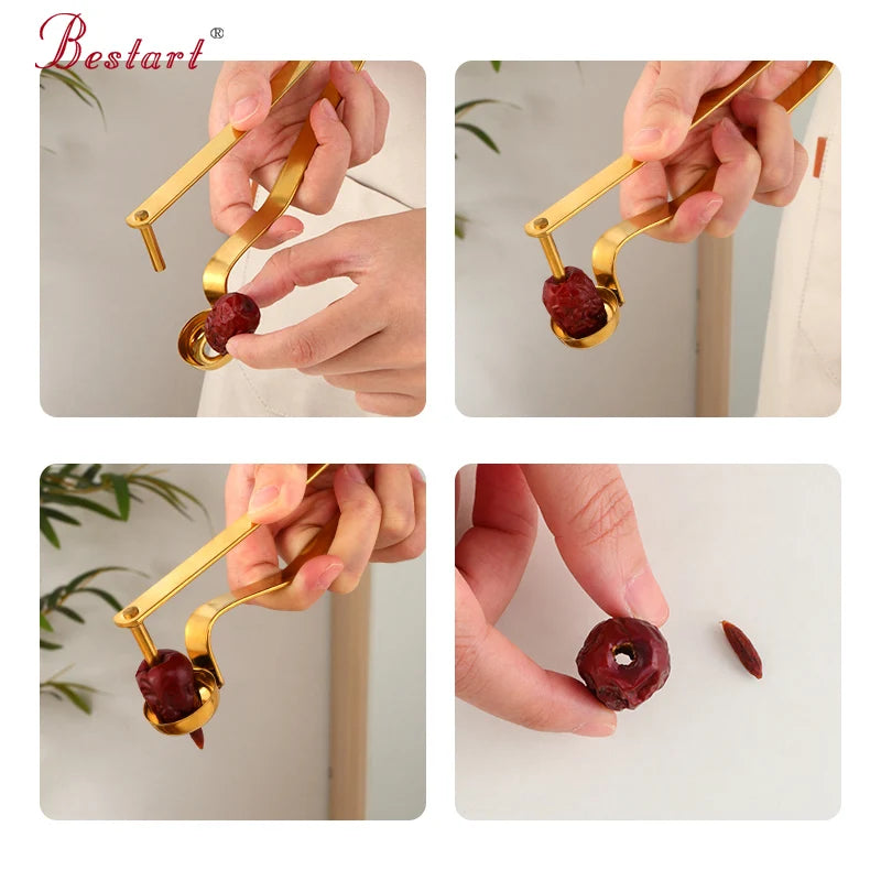 Kitchen Gadget Stainless Steel Putter Red Date Hawthorn Cherry Olive Plum Sheller Fruit Jujube Corer Seed Remover