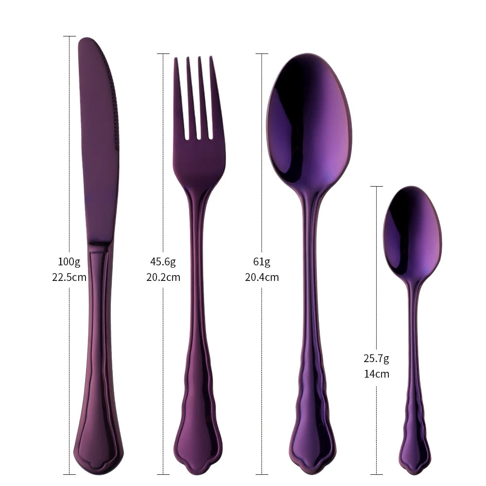 ODM/OEM Modern Ware Restaurant Dinner Silverware Set Bulk Gold Flatware Modern Hotel Silver Cutlery Stainless Steel Party