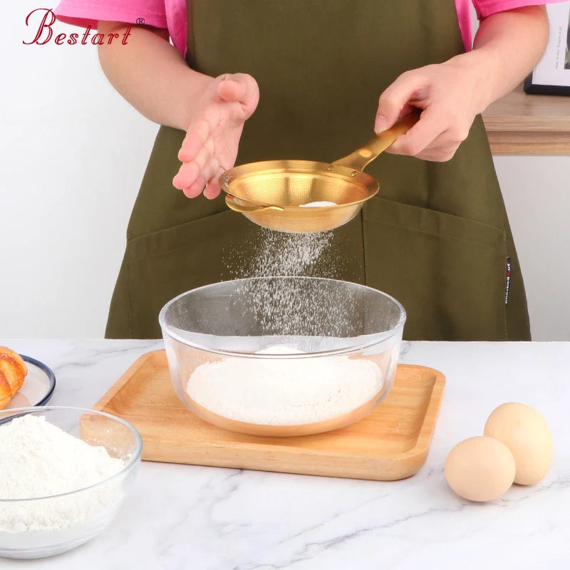 Baking Pastry Tools 18/8 Stainless Steel Sifters Fine Mesh Strainers Sieve Colanders Flour Strainer