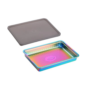 Stainless Steel Multi-functional Plate Food Container Preservation Box Microwave Crisper