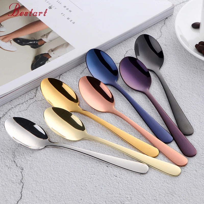 Food Grade Coffee Dessert Small Metal Stainless Steel Tea Spoon