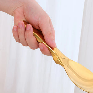 Metal Stainless Steel Ladle Rice Serving Chinese Stainless Steel Soup Spoon Rice Soup Serving Deep Spoon