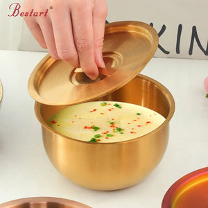 Baby Food Supplement Bowl Multifunctional Household 304 Stainless Steel Steamed Egg Stew Pot Bowl with Lid