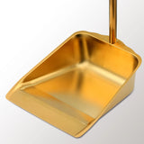 Indoor Garbage Scoop Brush Dust Clean Long Handle Floor Squeegee Stainless Steel Dustpan