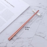 Best Selling Products Non-slip Square Shape Chinese Metal Stainless Steel Logo Custom Chopsticks