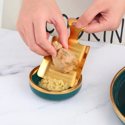 Kitchen Accessories Metal Ginger Grinding Shovel Stainless Steel Garlic Grater
