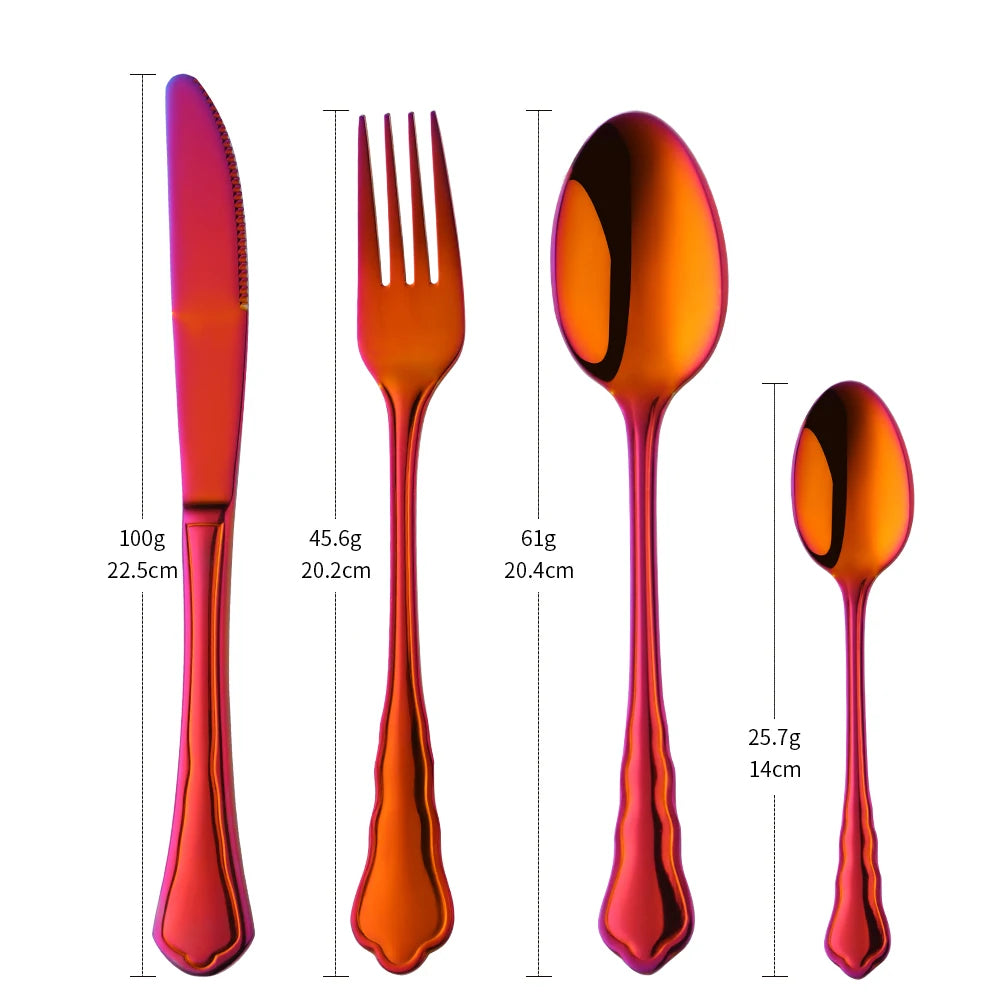 ODM/OEM Modern Ware Restaurant Dinner Silverware Set Bulk Gold Flatware Modern Hotel Silver Cutlery Stainless Steel Party