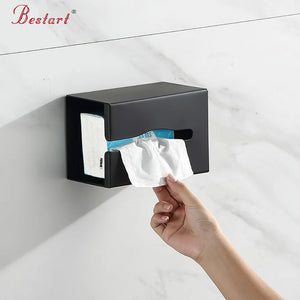 Buyer Star Wall Mounted black gold metal Stainless Steel Square Tissue Box