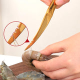 Kitchen Utensil Seafood Shell Prawn Curved Peeler Stainless Steel Shrimp Knife