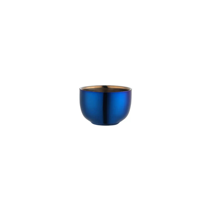 Chinese Kung Fu Luxury Stainless Steel Tea Cup Set With Tray Sieve