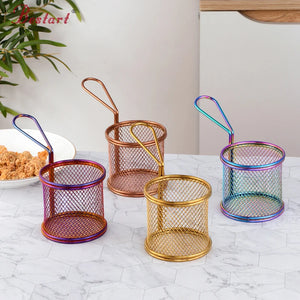 Creative Wire Basket Colander Stainless Steel Kitchen Strainer Restaurant French Fry Basket