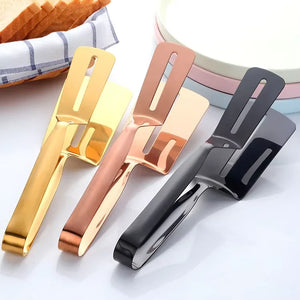 Kitchen Wares Accessories Stainless Steel Multifunctional Steak Clips BBQ Pizza Clamps Food Tongs