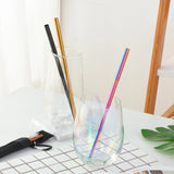 Portable Drinking Metal Gold Extendable Stainless Steel Straw with Brush and Nylon Bag