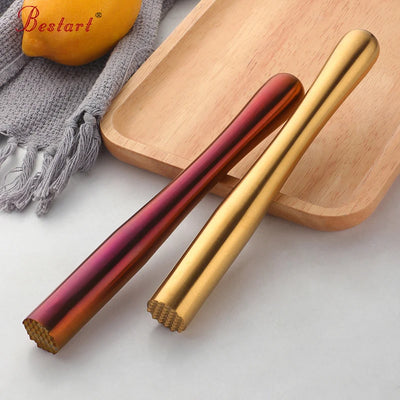 Food Grade Stainless Steel Bar Tool Fruit Muddler Crushed Pressing Stick Ice Smashing Lemon Hammer