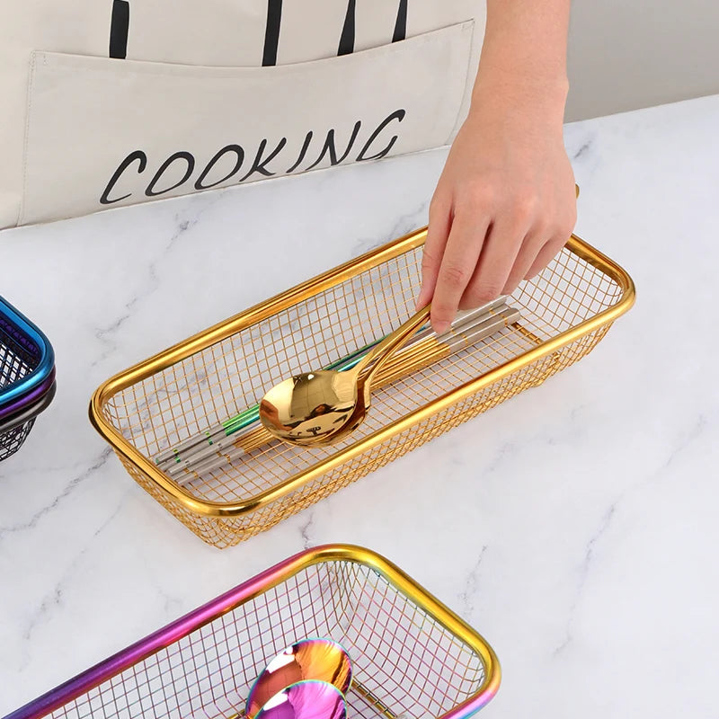 Chopsticks Basket Kitchen Tool Storage Chopstick Spoon Cutlery Basket
