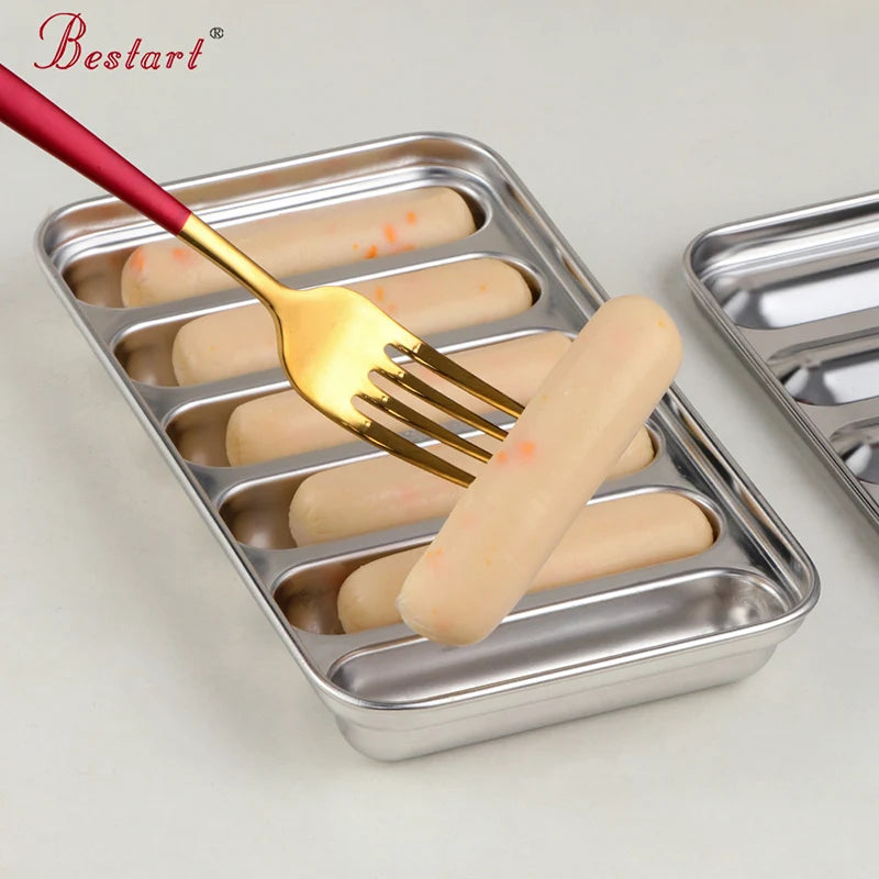 Non-stick Kitchen Accessories Baking Meat Sausage DIY Stainless Steel Hot Dog Sausage Maker Mold with Lid