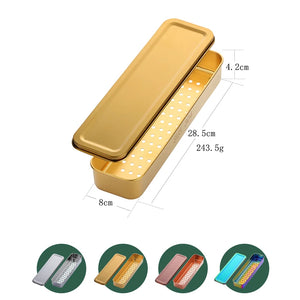 SS 304 Gold Plated Stainless Steel Flatware Chopsticks Spoon Box